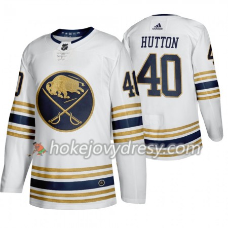 Pánské Hokejový Dres Buffalo Sabres Carter Hutton 40 50th Anniversary Adidas 2019-2020 Bílá Authentic